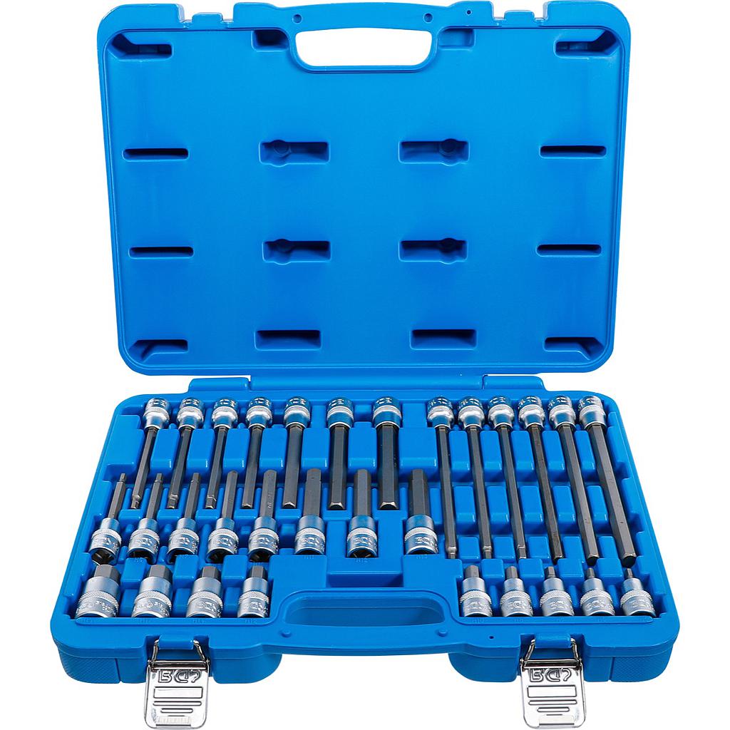 Bit-Einsatz-Satz | Antrieb Innenvierkant 12,5 mm (1/2&quot;) | Innensechskant | 30-tlg.