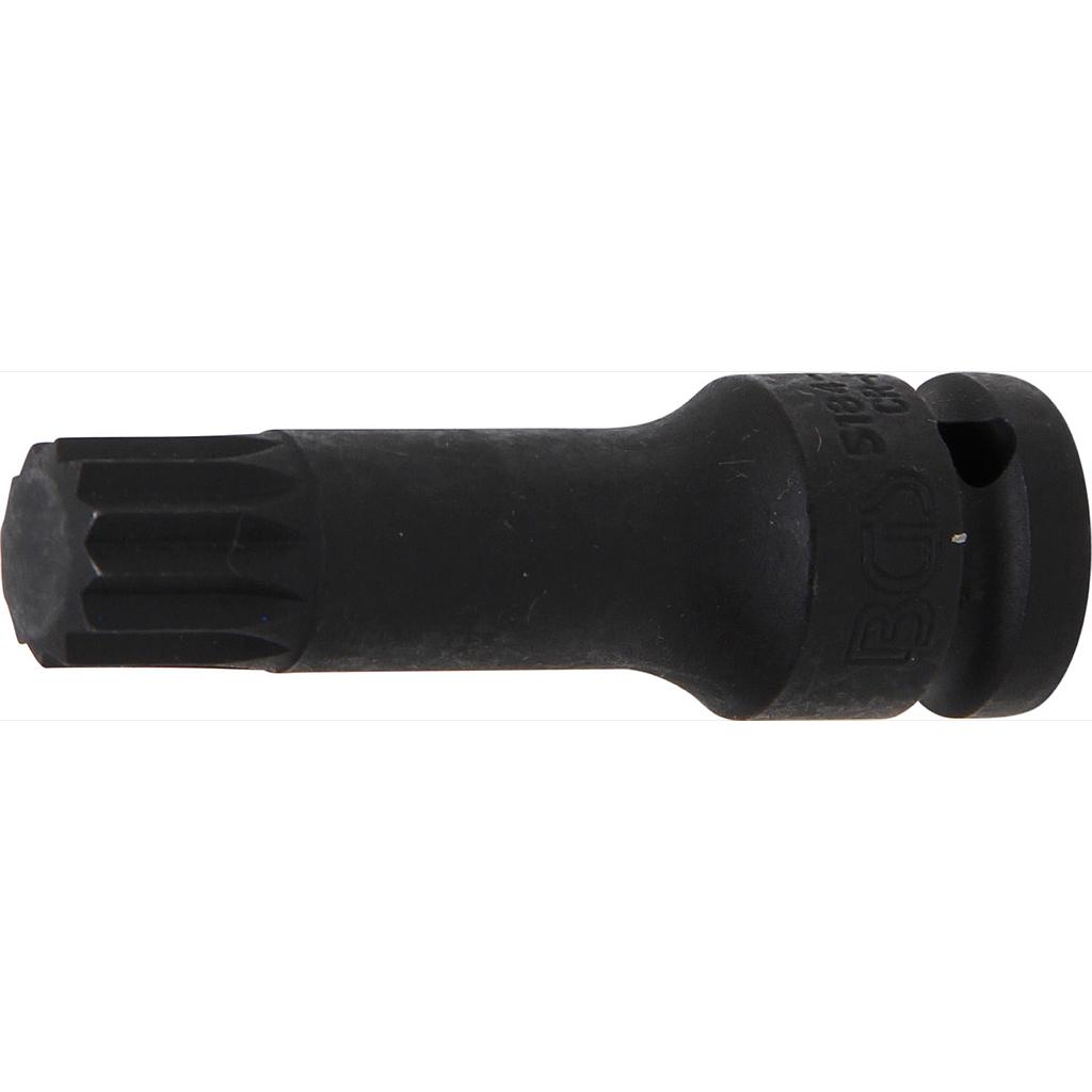 Kraft-Bit-Einsatz | Länge 78 mm | Antrieb Innenvierkant 12,5 mm (1/2&quot;) | Innenvielzahn (für XZN) M18