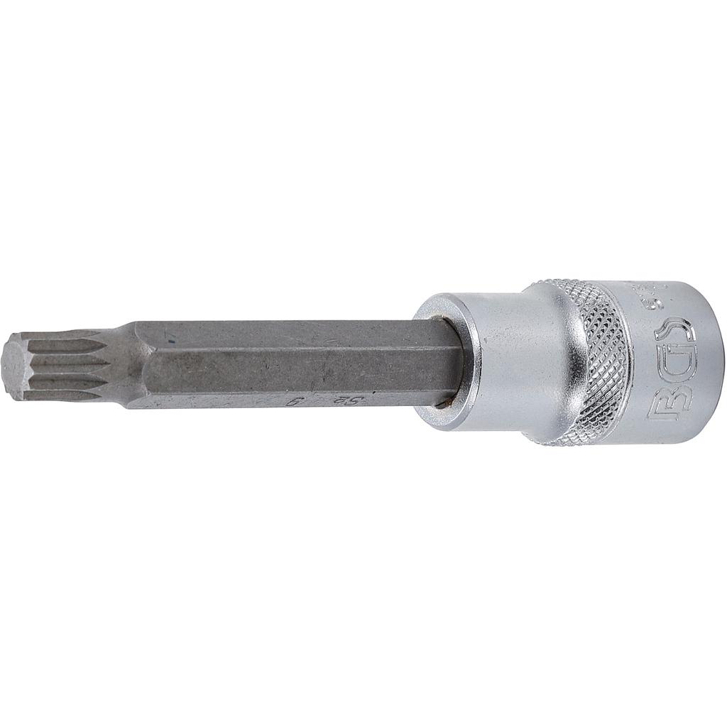 Bit-Einsatz | Länge 100 mm | Antrieb Innenvierkant 12,5 mm (1/2&quot;) | Innenvielzahn (für XZN) M9