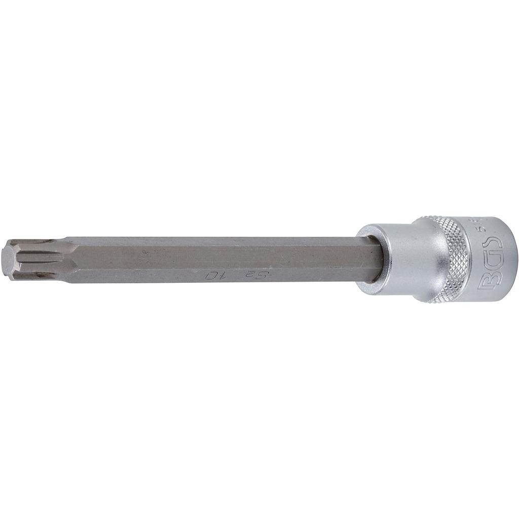 Bit-Einsatz | Länge 140 mm | Antrieb Innenvierkant 12,5 mm (1/2&quot;) | Keil-Profil (für RIBE) M10