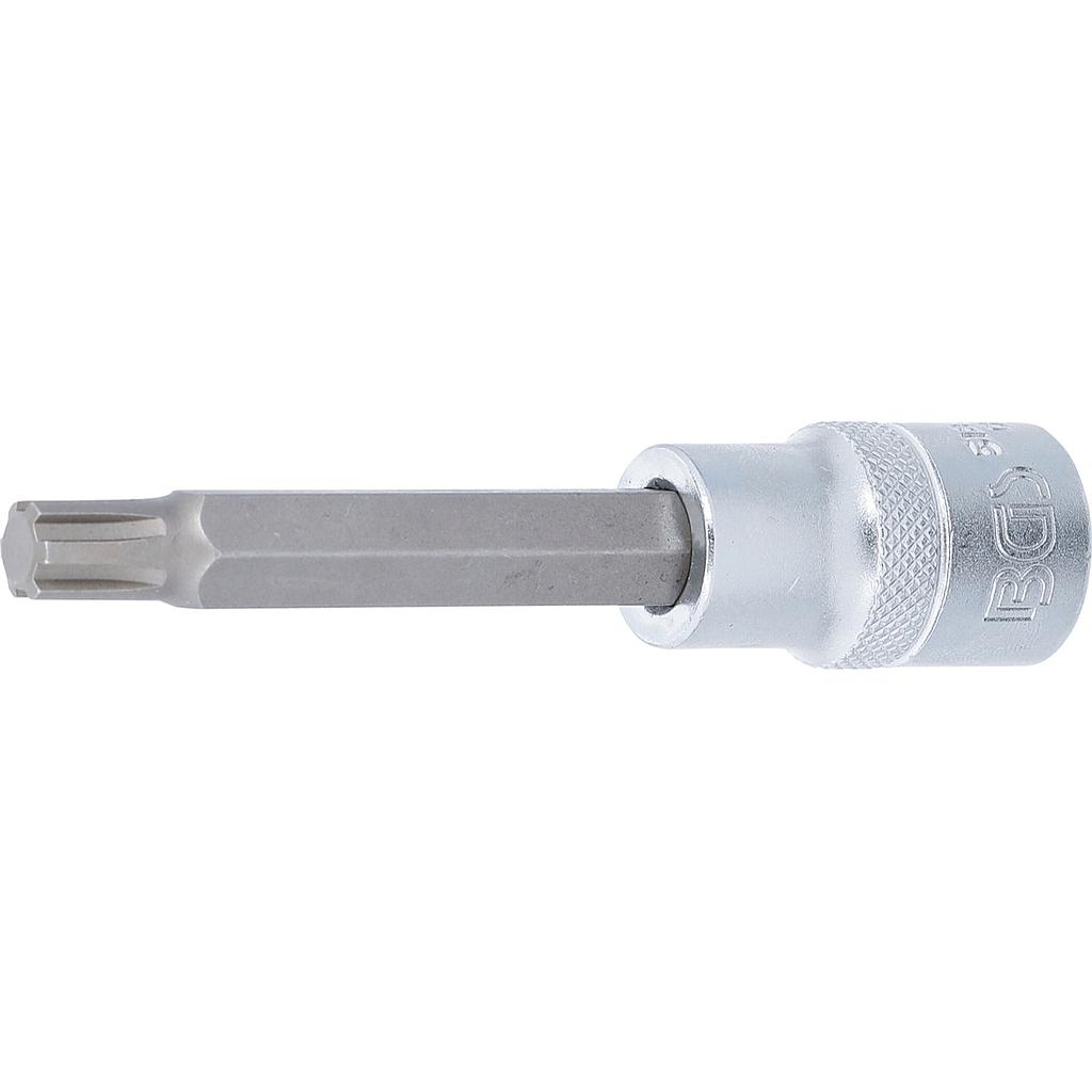 Bit-Einsatz | Länge 100 mm | Antrieb Innenvierkant 12,5 mm (1/2&quot;) | Keil-Profil (für RIBE) M9