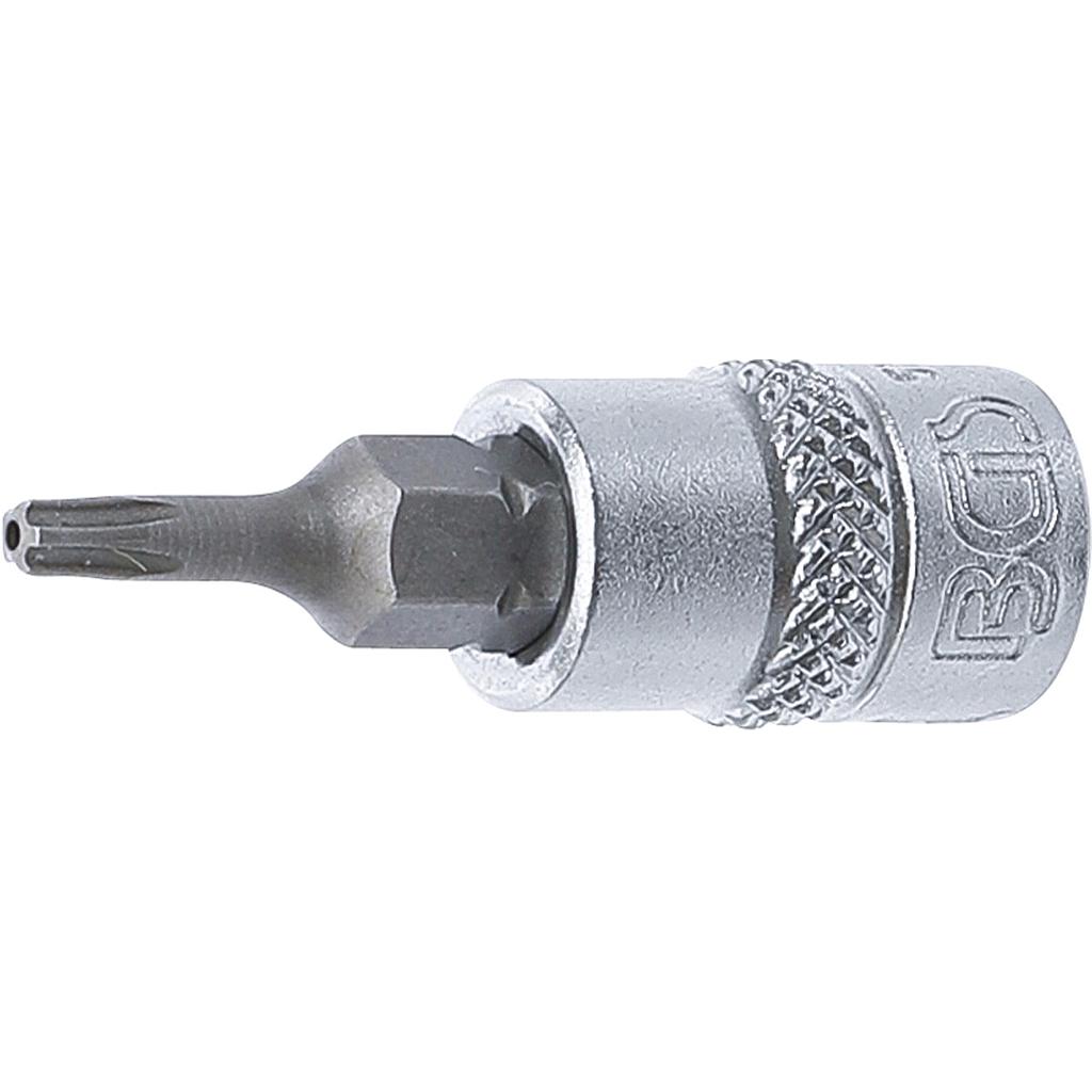 Bit-Einsatz | Antrieb Innenvierkant 6,3 mm (1/4&quot;) | TS-Profil (für Torx Plus) mit Bohrung TS10