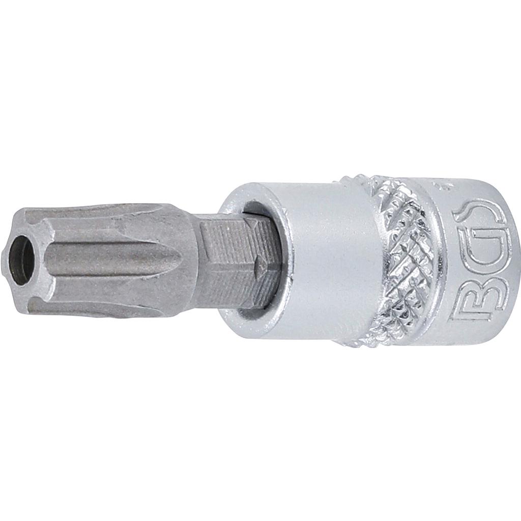 Bit-Einsatz | Antrieb Innenvierkant 6,3 mm (1/4&quot;) | TS-Profil (für Torx Plus) mit Bohrung TS45