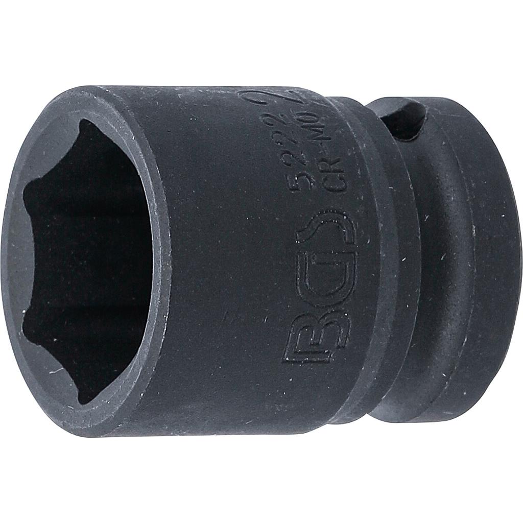 Kraft-Steckschlüssel-Einsatz Sechskant | Antrieb Innenvierkant 12,5 mm (1/2&quot;) | SW 22 mm