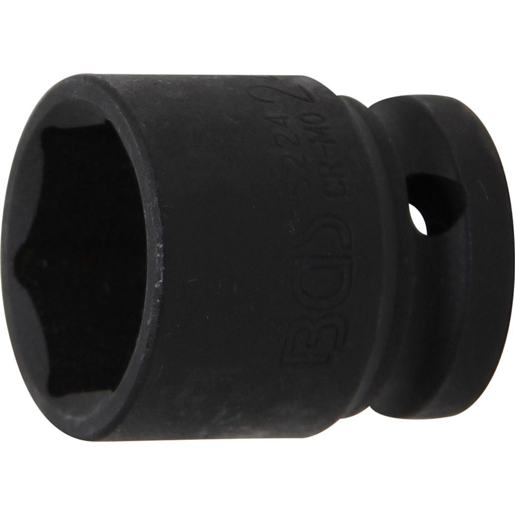 Kraft-Steckschlüssel-Einsatz Sechskant | Antrieb Innenvierkant 12,5 mm (1/2&quot;) | SW 24 mm