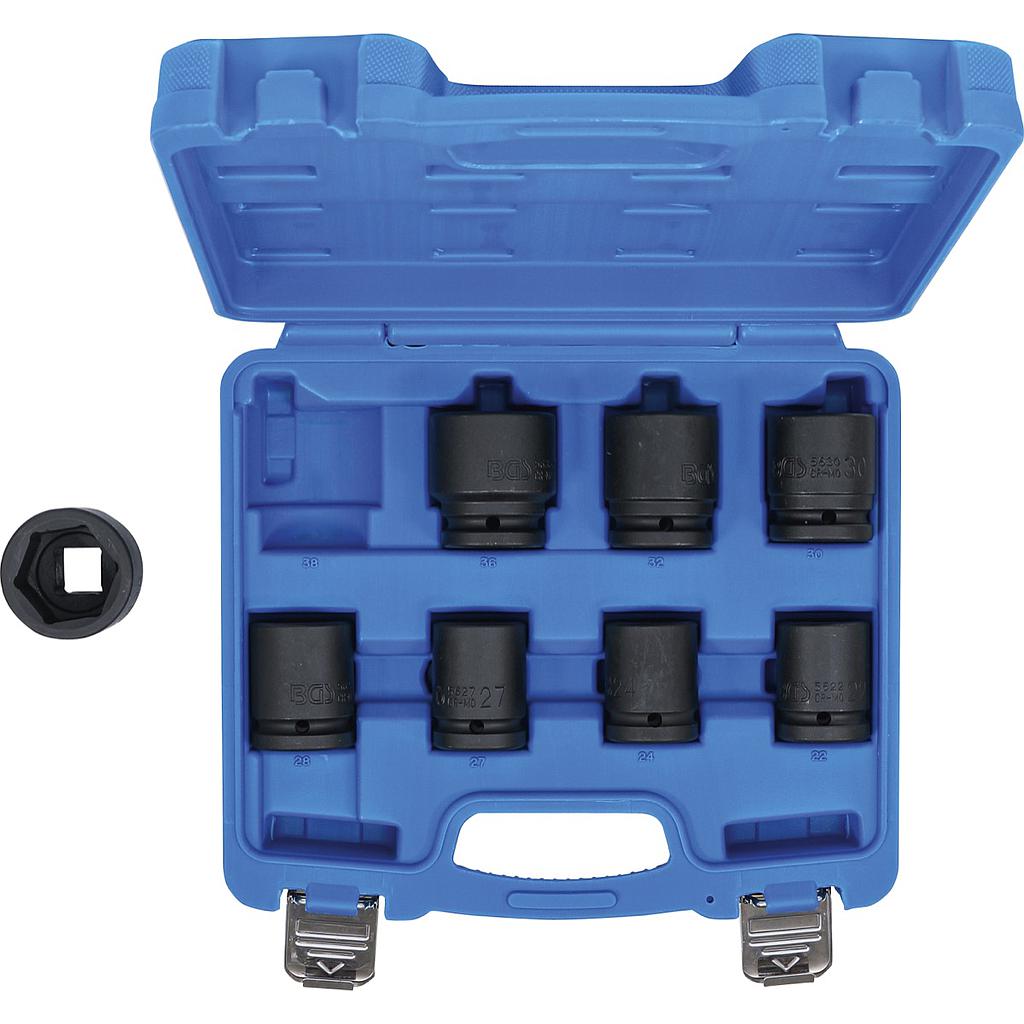 Kraft-Steckschlüssel-Einsatz-Satz | Antrieb Innenvierkant 20 mm (3/4&quot;) | SW 22 - 38 mm | 8-tlg.
