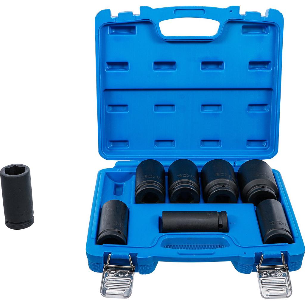 Kraft-Steckschlüssel-Einsatz-Satz, extra tief | Antrieb Innenvierkant 20 mm (3/4&quot;) | SW 22 - 38 mm | 8-tlg.