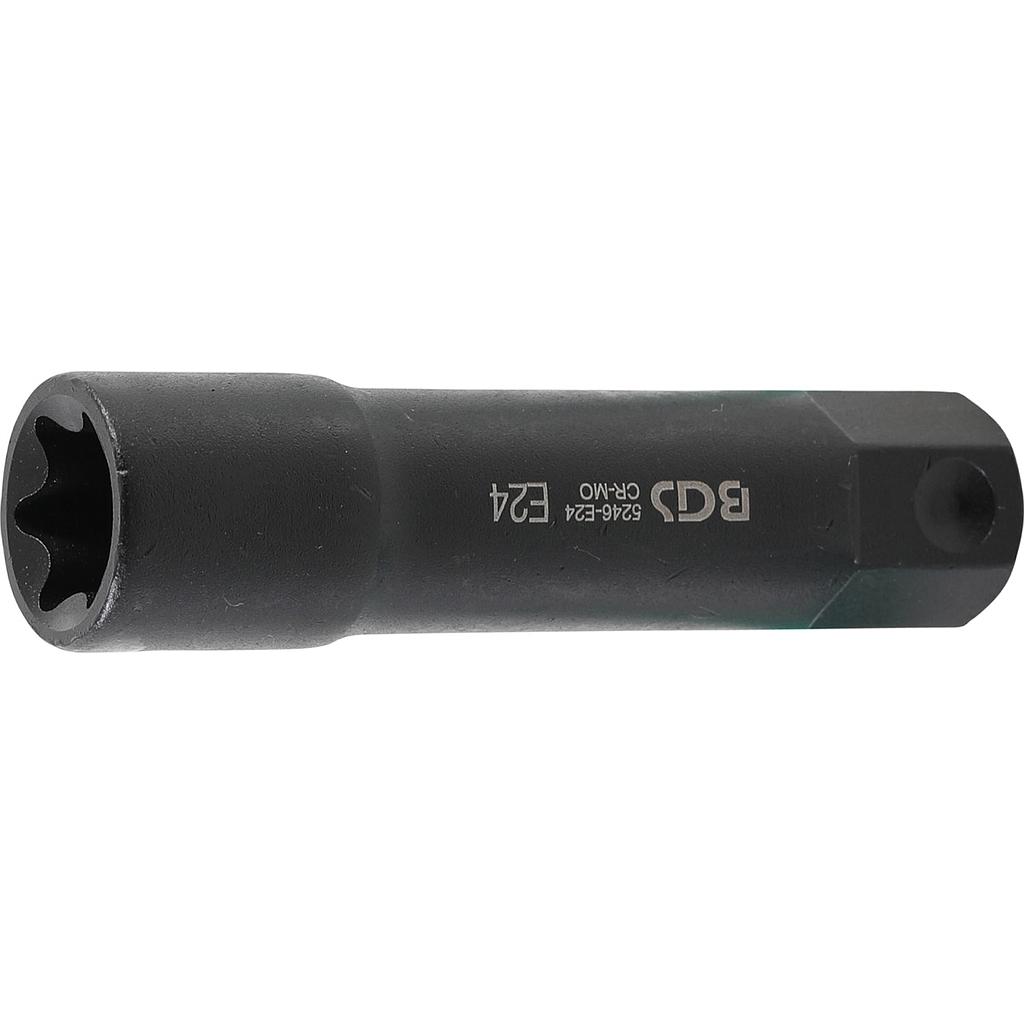 Steckschlüssel-Einsatz E-Profil, extra lang | Antrieb Außensechskant 22 mm | SW E24