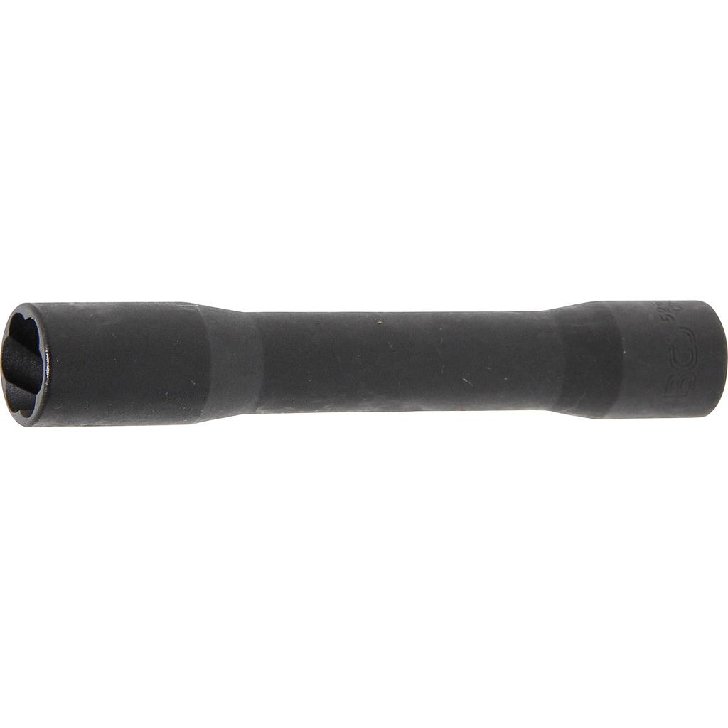 Spiral-Profil-Steckschlüssel-Einsatz / Schraubenausdreher, tief | Antrieb Innenvierkant 12,5 mm (1/2&quot;) | SW 17 mm