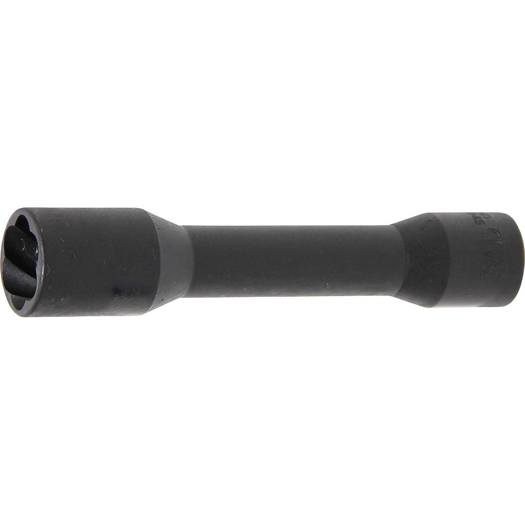 Spiral-Profil-Steckschlüssel-Einsatz / Schraubenausdreher, tief | Antrieb Innenvierkant 12,5 mm (1/2&quot;) | SW 21 mm