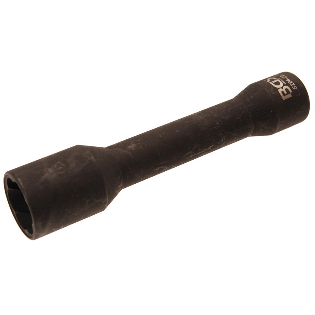 Spiral-Profil-Steckschlüssel-Einsatz / Schraubenausdreher, tief | Antrieb Innenvierkant 12,5 mm (1/2&quot;) | SW 22 mm