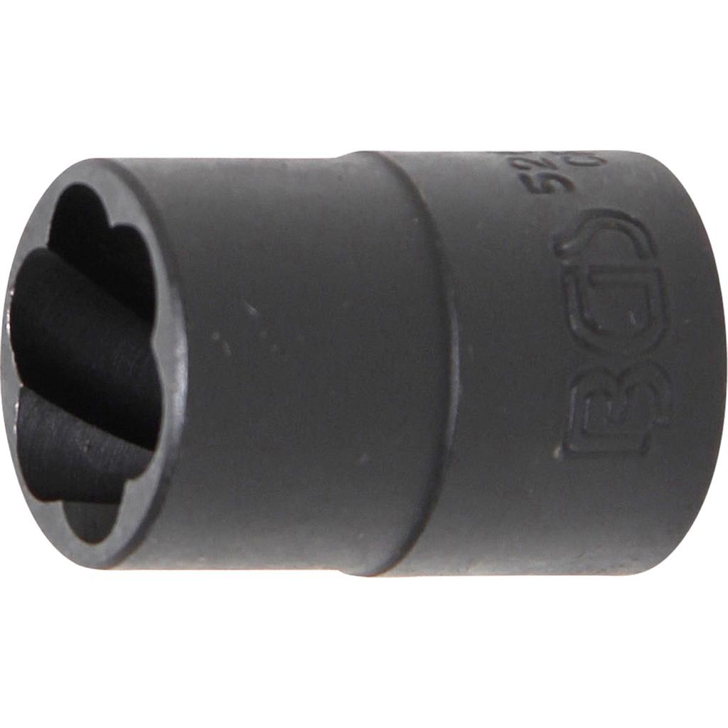 Spiral-Profil-Steckschlüssel-Einsatz / Schraubenausdreher | Antrieb Innenvierkant 12,5 mm (1/2&quot;) | SW 16 mm