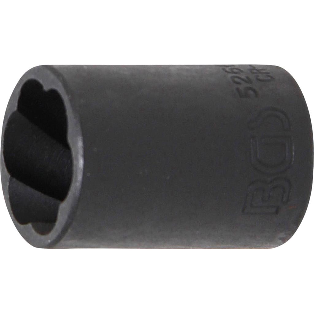 Spiral-Profil-Steckschlüssel-Einsatz / Schraubenausdreher | Antrieb Innenvierkant 12,5 mm (1/2&quot;) | SW 17 mm
