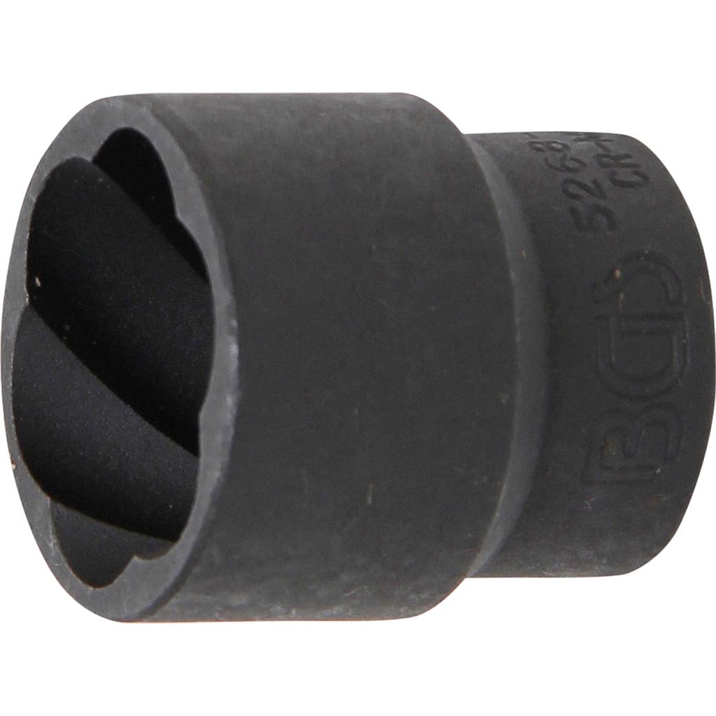Spiral-Profil-Steckschlüssel-Einsatz / Schraubenausdreher | Antrieb Innenvierkant 12,5 mm (1/2&quot;) | SW 24 mm