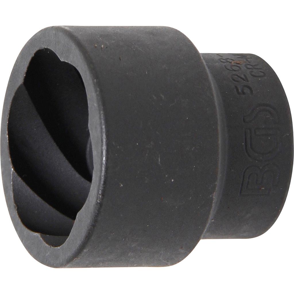 Spiral-Profil-Steckschlüssel-Einsatz / Schraubenausdreher | Antrieb Innenvierkant 20 mm (3/4&quot;) | SW 36 mm