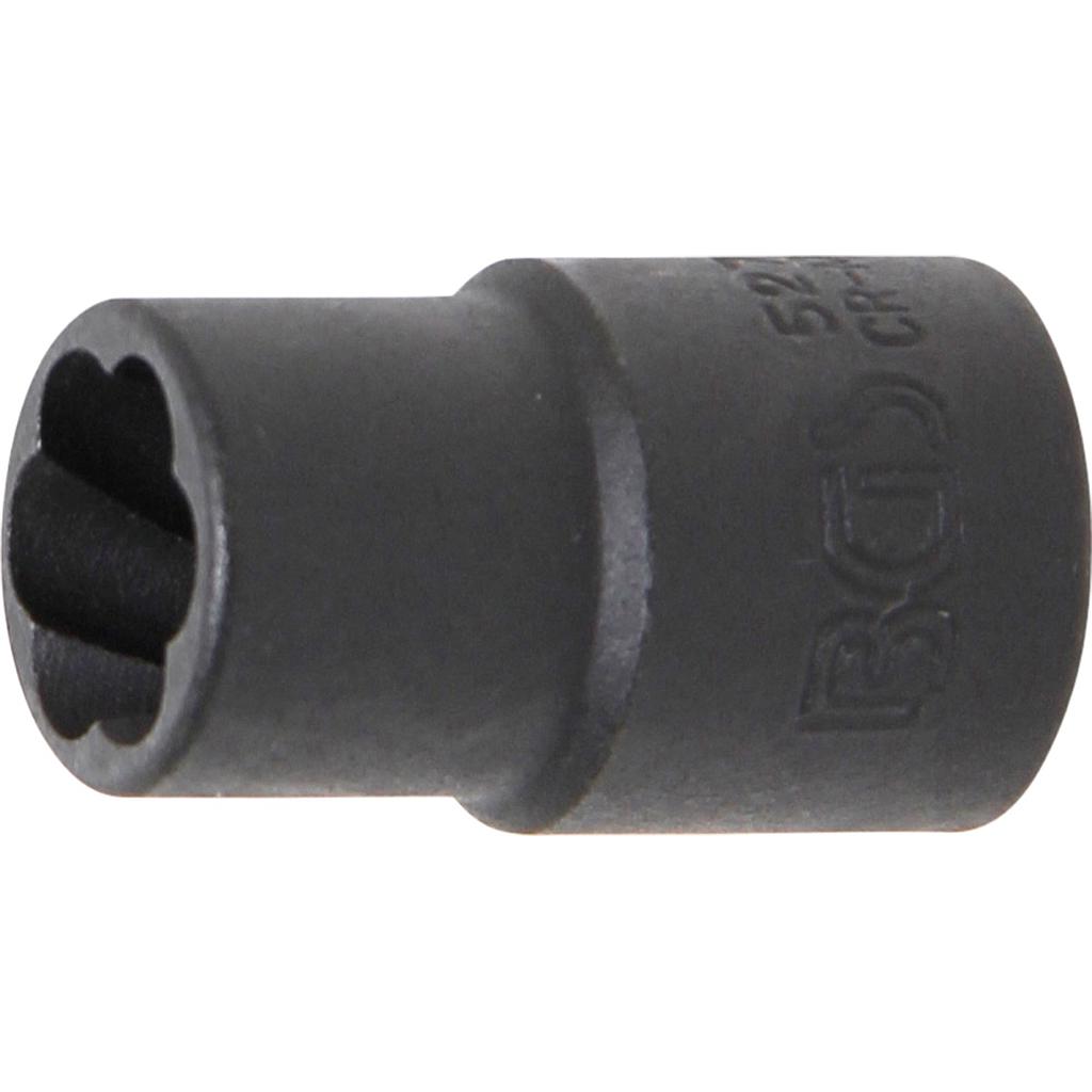 Spiral-Profil-Steckschlüssel-Einsatz / Schraubenausdreher | Antrieb Innenvierkant 10 mm (3/8&quot;) | SW 11 mm