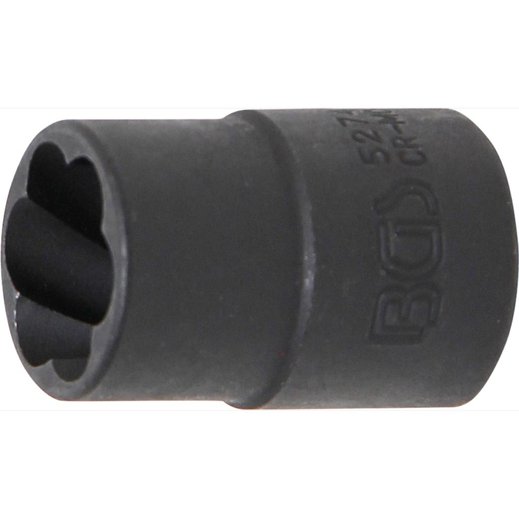 Spiral-Profil-Steckschlüssel-Einsatz / Schraubenausdreher | Antrieb Innenvierkant 10 mm (3/8&quot;) | SW 14 mm