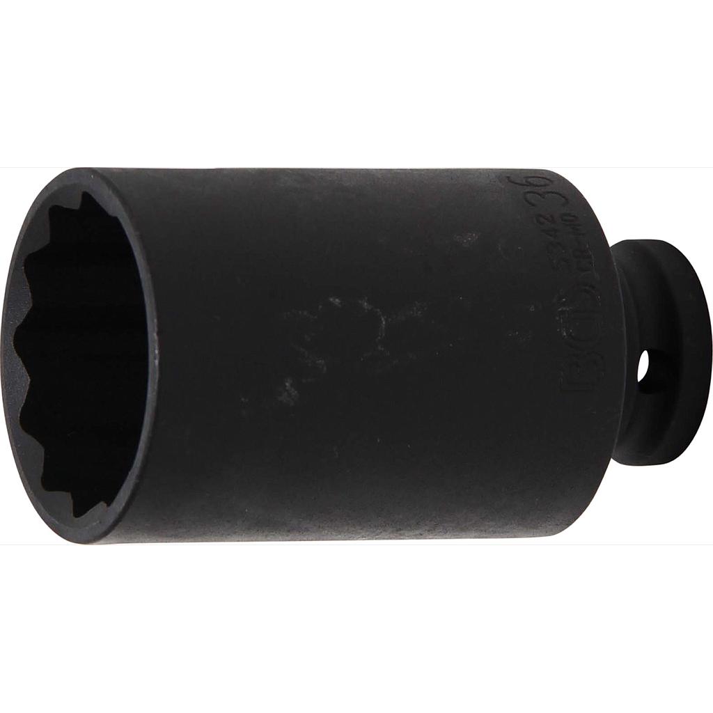 Kraft-Steckschlüssel-Einsatz Zwölfkant | Antrieb Innenvierkant 12,5 mm (1/2&quot;) | SW 36 mm