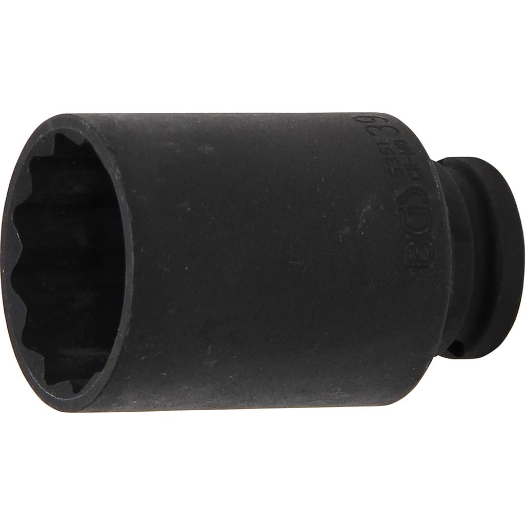 Kraft-Steckschlüssel-Einsatz Zwölfkant | Antrieb Innenvierkant 12,5 mm (1/2&quot;) | SW 39 mm