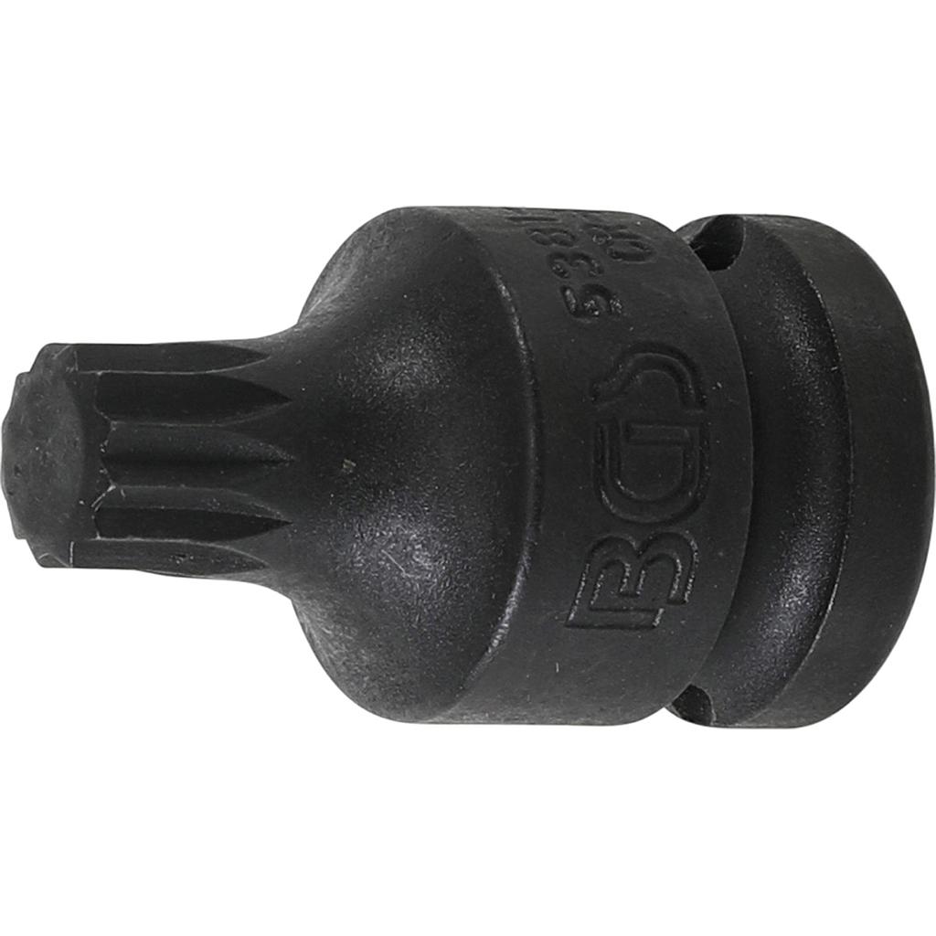 Kraft-Bit-Einsatz | Länge 43 mm | Antrieb Innenvierkant 12,5 mm (1/2&quot;) | Innenvielzahn (für XZN) M12