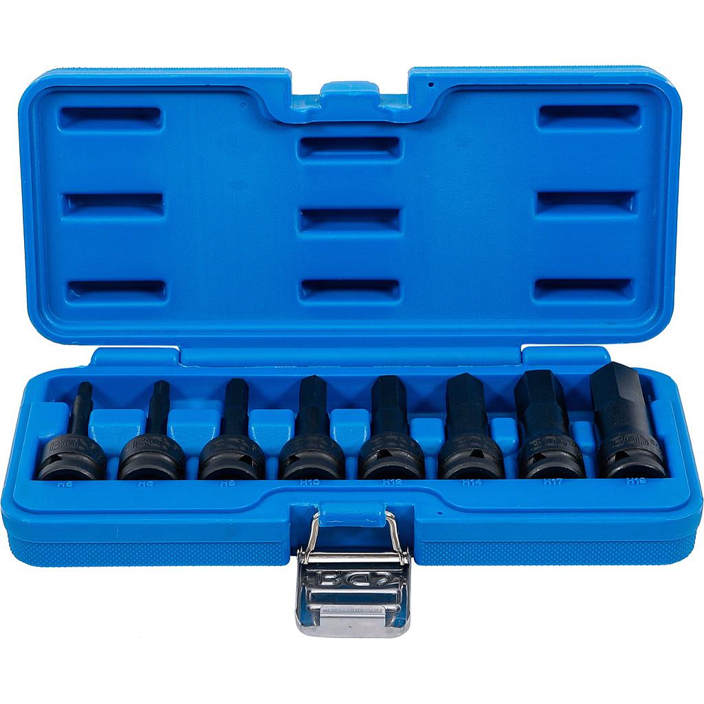 Kraft-Bit-Einsatz-Satz | Antrieb Innenvierkant 12,5 mm (1/2&quot;) | Innensechskant 5 - 19 mm | 8-tlg.