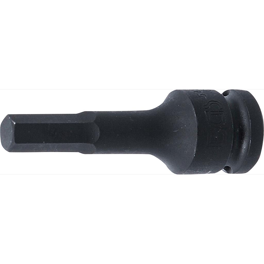 Kraft-Bit-Einsatz | Länge 75 mm | Antrieb Innenvierkant 12,5 mm (1/2&quot;) | Innensechskant 10 mm