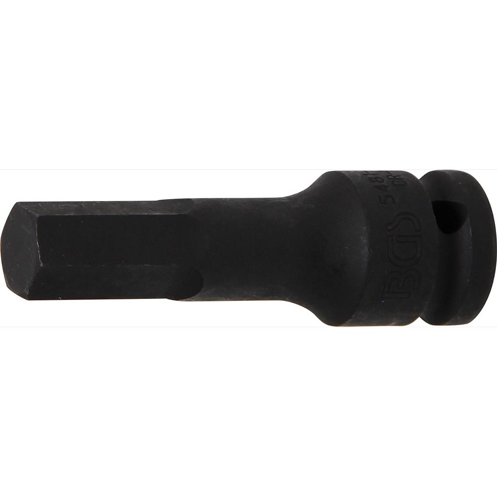 Kraft-Bit-Einsatz | Länge 75 mm | Antrieb Innenvierkant 12,5 mm (1/2&quot;) | Innensechskant 14 mm