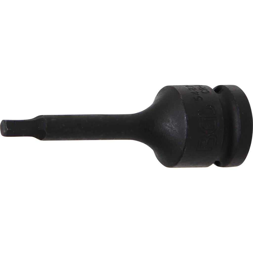 Kraft-Bit-Einsatz | Länge 75 mm | Antrieb Innenvierkant 12,5 mm (1/2&quot;) | Innensechskant 5 mm