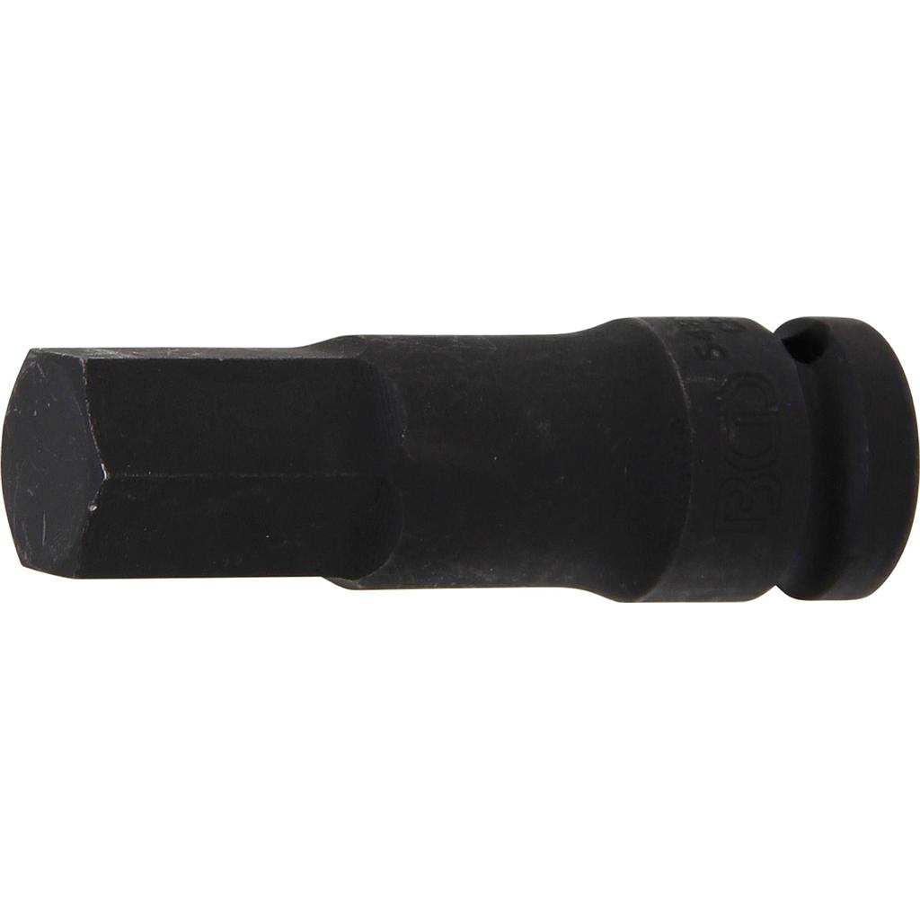 Kraft-Bit-Einsatz | Länge 75 mm | Antrieb Innenvierkant 12,5 mm (1/2&quot;) | Innensechskant 19 mm