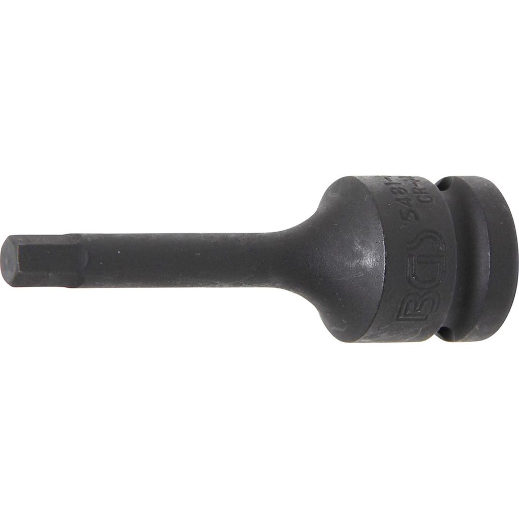 Kraft-Bit-Einsatz | Länge 75 mm | Antrieb Innenvierkant 12,5 mm (1/2&quot;) | Innensechskant 7 mm