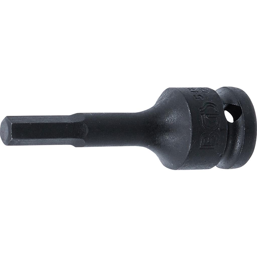 Kraft-Bit-Einsatz | Länge 75 mm | Antrieb Innenvierkant 12,5 mm (1/2&quot;) | Innensechskant 8 mm