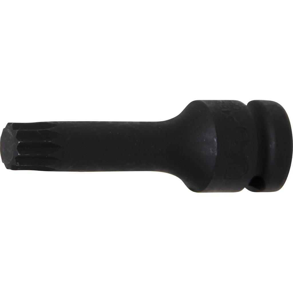 Kraft-Bit-Einsatz | Länge 75 mm | Antrieb Innenvierkant 12,5 mm (1/2&quot;) | Innenvielzahn (für XZN) M14