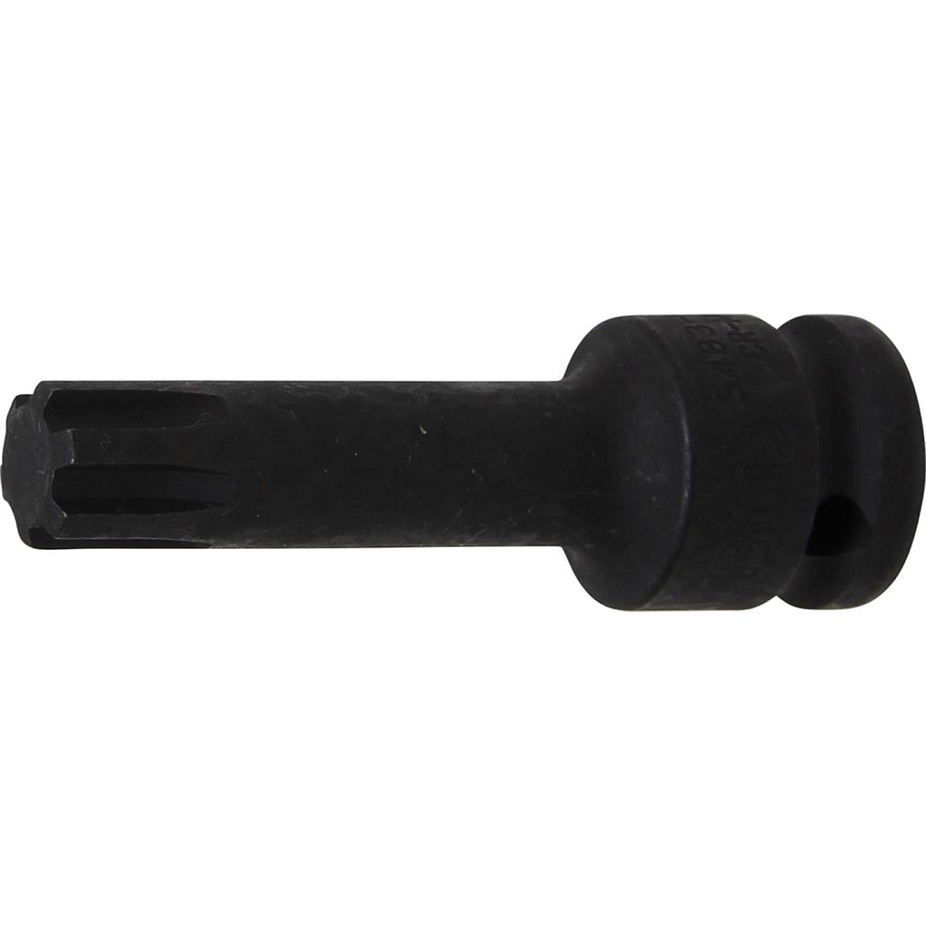 Kraft-Bit-Einsatz | Länge 75 mm | Antrieb Innenvierkant 12,5 mm (1/2&quot;) | Keil-Profil (für RIBE) M14