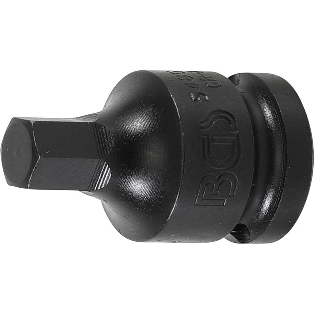 Kraft-Bit-Einsatz | Länge 42 mm | Antrieb Innenvierkant 12,5 mm (1/2&quot;) | Innensechskant 10 mm