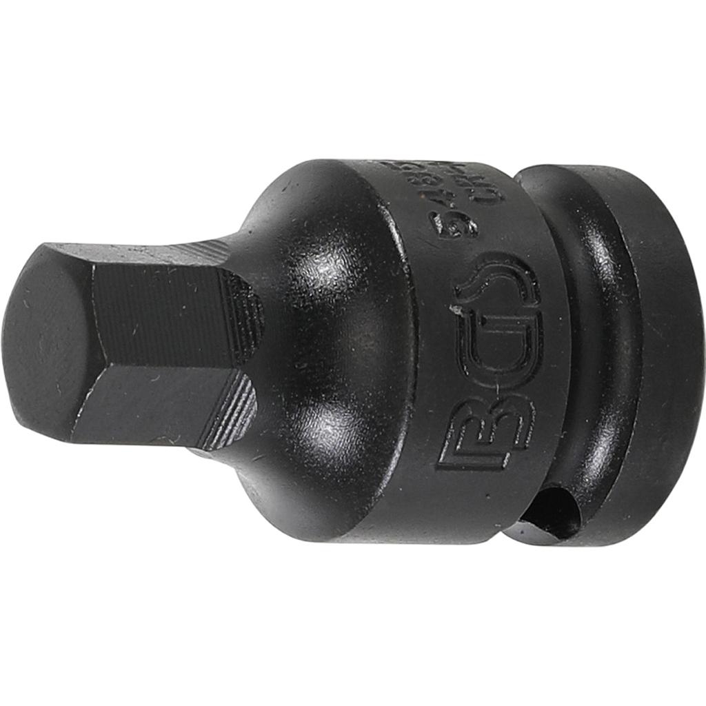 Kraft-Bit-Einsatz | Länge 42 mm | Antrieb Innenvierkant 12,5 mm (1/2&quot;) | Innensechskant 12 mm