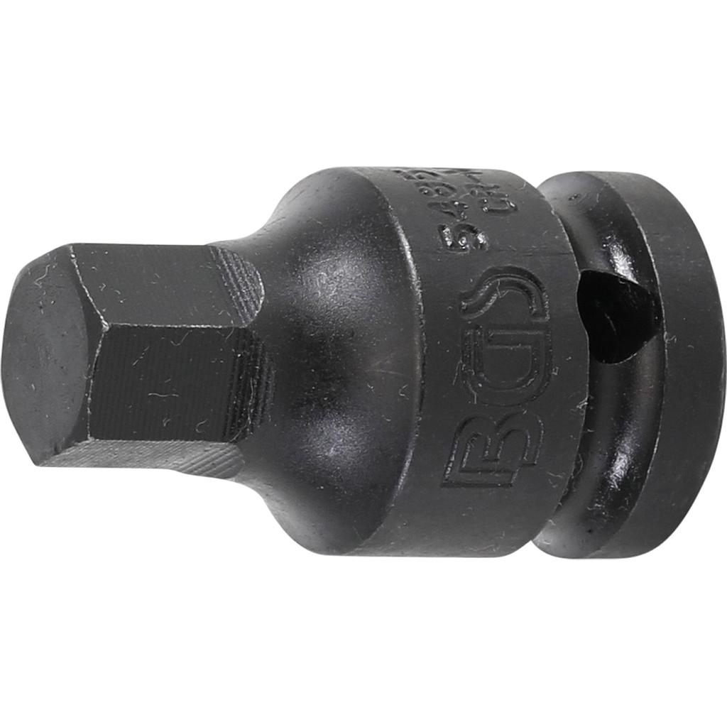 Kraft-Bit-Einsatz | Länge 42 mm | Antrieb Innenvierkant 12,5 mm (1/2&quot;) | Innensechskant 13 mm