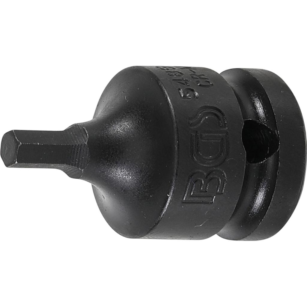 Kraft-Bit-Einsatz | Länge 42 mm | Antrieb Innenvierkant 12,5 mm (1/2&quot;) | Innensechskant 5 mm