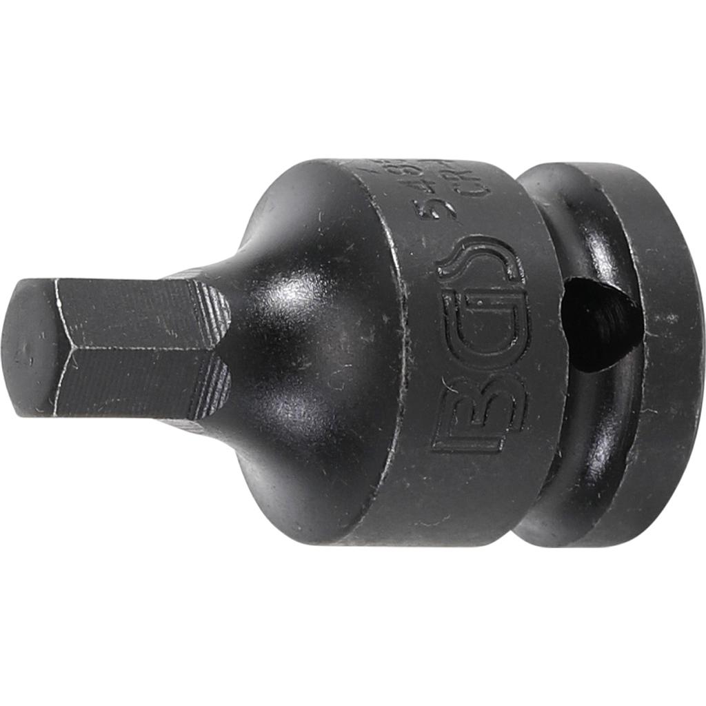 Kraft-Bit-Einsatz | Länge 42 mm | Antrieb Innenvierkant 12,5 mm (1/2&quot;) | Innensechskant 9 mm