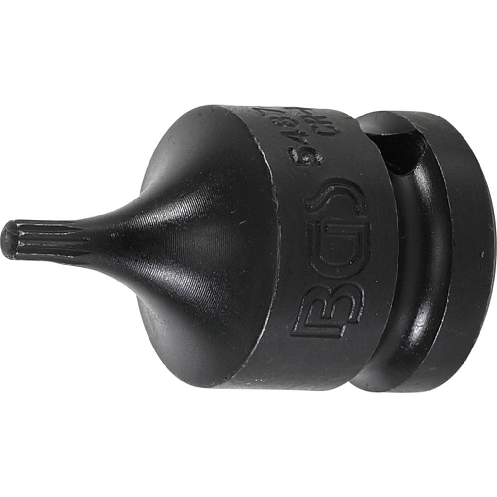 Kraft-Bit-Einsatz | Länge 43 mm | Antrieb Innenvierkant 12,5 mm (1/2&quot;) | Innenvielzahn (für XZN) M4