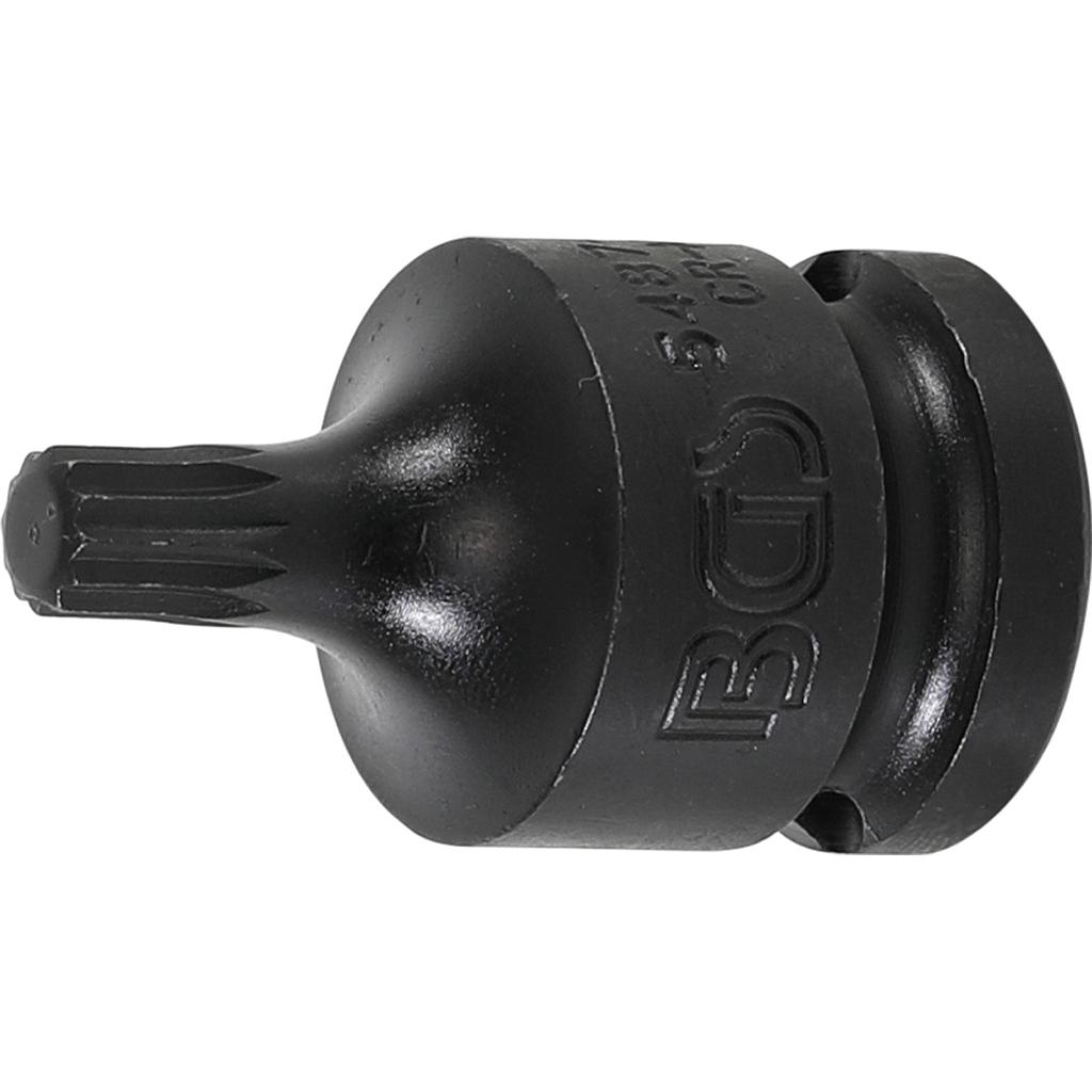 Kraft-Bit-Einsatz | Länge 43 mm | Antrieb Innenvierkant 12,5 mm (1/2&quot;) | Innenvielzahn (für XZN) M8