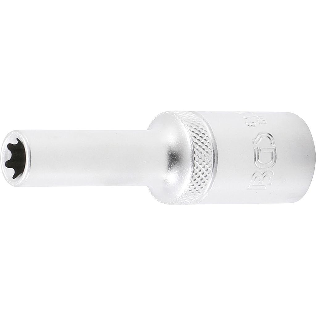 Steckschlüssel-Einsatz E-Profil, tief | Antrieb Innenvierkant 12,5 mm (1/2&quot;) | SW E10