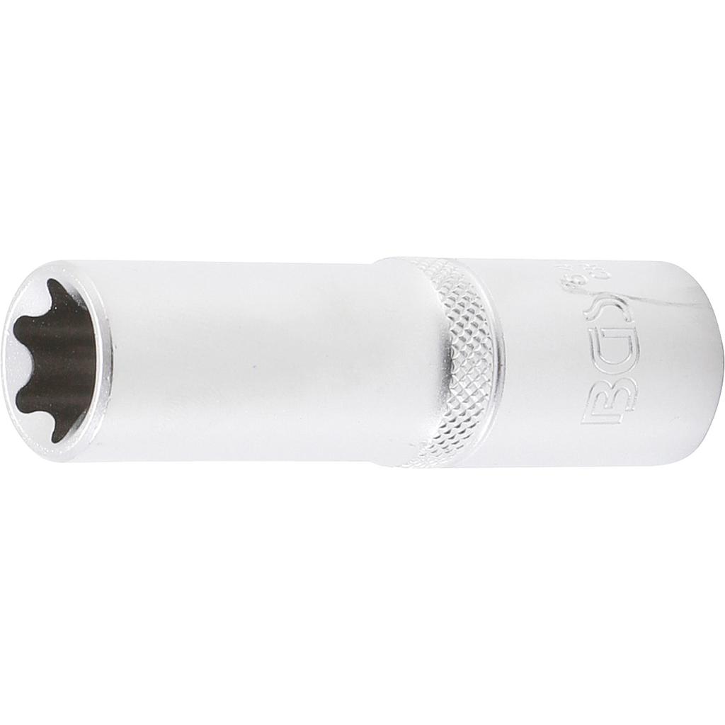 Steckschlüssel-Einsatz E-Profil, tief | Antrieb Innenvierkant 12,5 mm (1/2&quot;) | SW E18