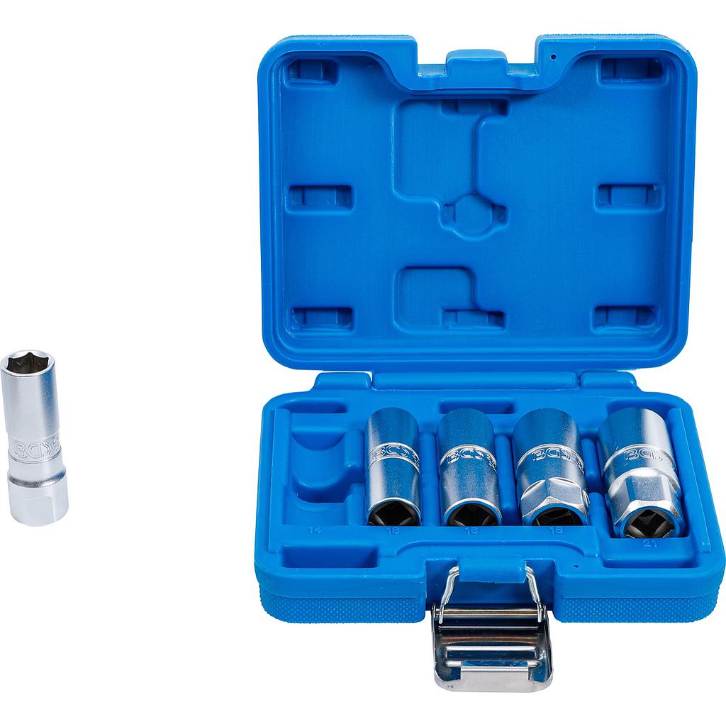 Zündkerzen-Einsatz-Satz Sechskant | Antrieb Innenvierkant 12,5 mm (1/2&quot;) | SW 14 - 21 mm | 5-tlg.