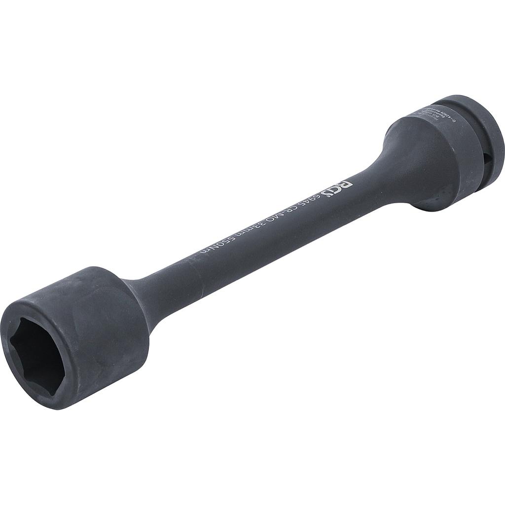 Torsions-Kraft-Steckschlüssel-Einsatz Sechskant | Antrieb Innenvierkant 25 mm (1&quot;) | SW 33 mm | 550 Nm