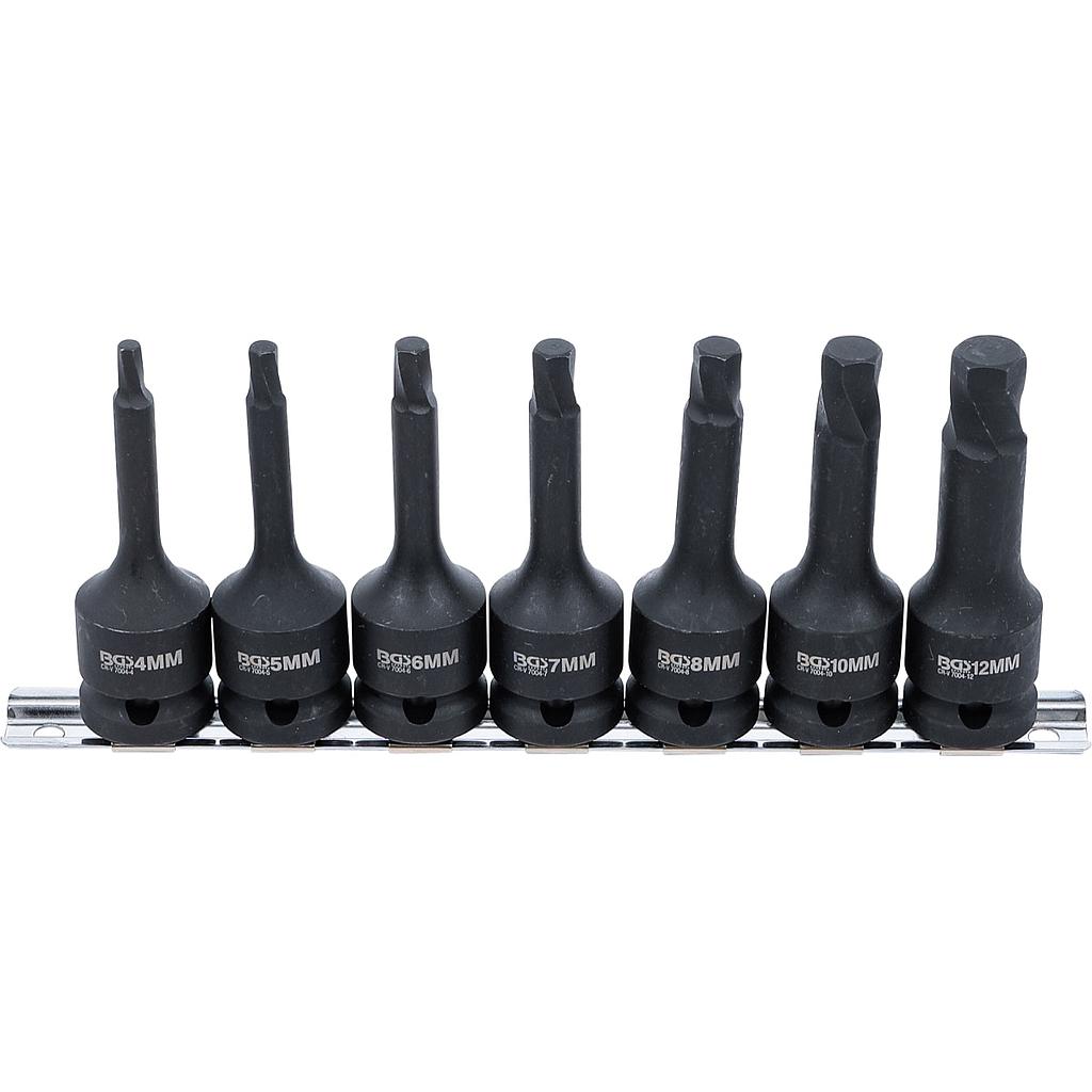 Schraubenausdreher-Satz | Antrieb Innenvierkant 12,5 mm (1/2&quot;) | für defekten Innensechskant 4 - 12 mm | 7-tlg.