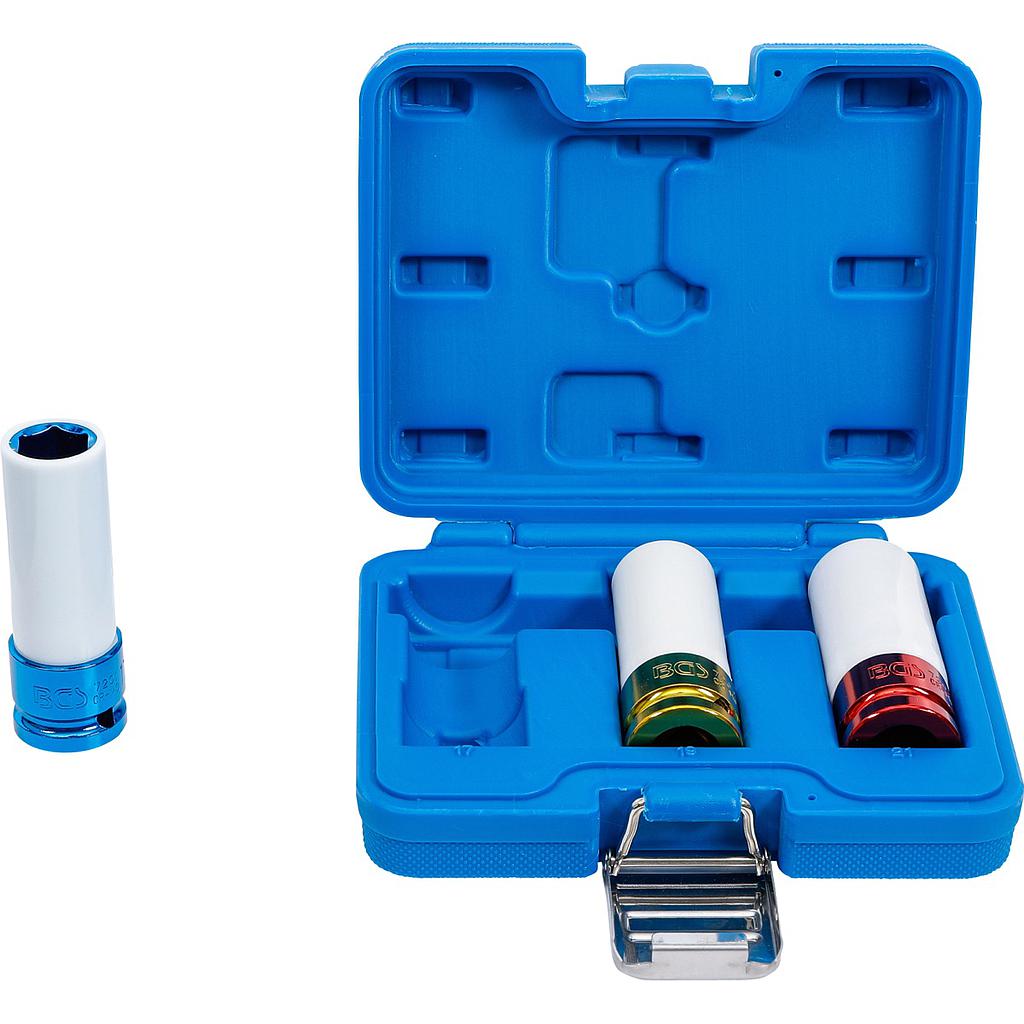 Kraft-Schoneinsatz-Satz | Antrieb Innenvierkant 12,5 mm (1/2&quot;) | SW 17 / 19 / 21 mm | 3-tlg.