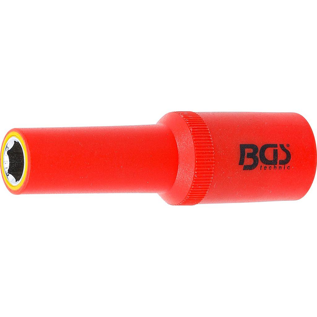 VDE-Steckschlüssel-Einsatz Sechskant | Antrieb Innenvierkant 12,5 mm (1/2&quot;) | SW 10 mm