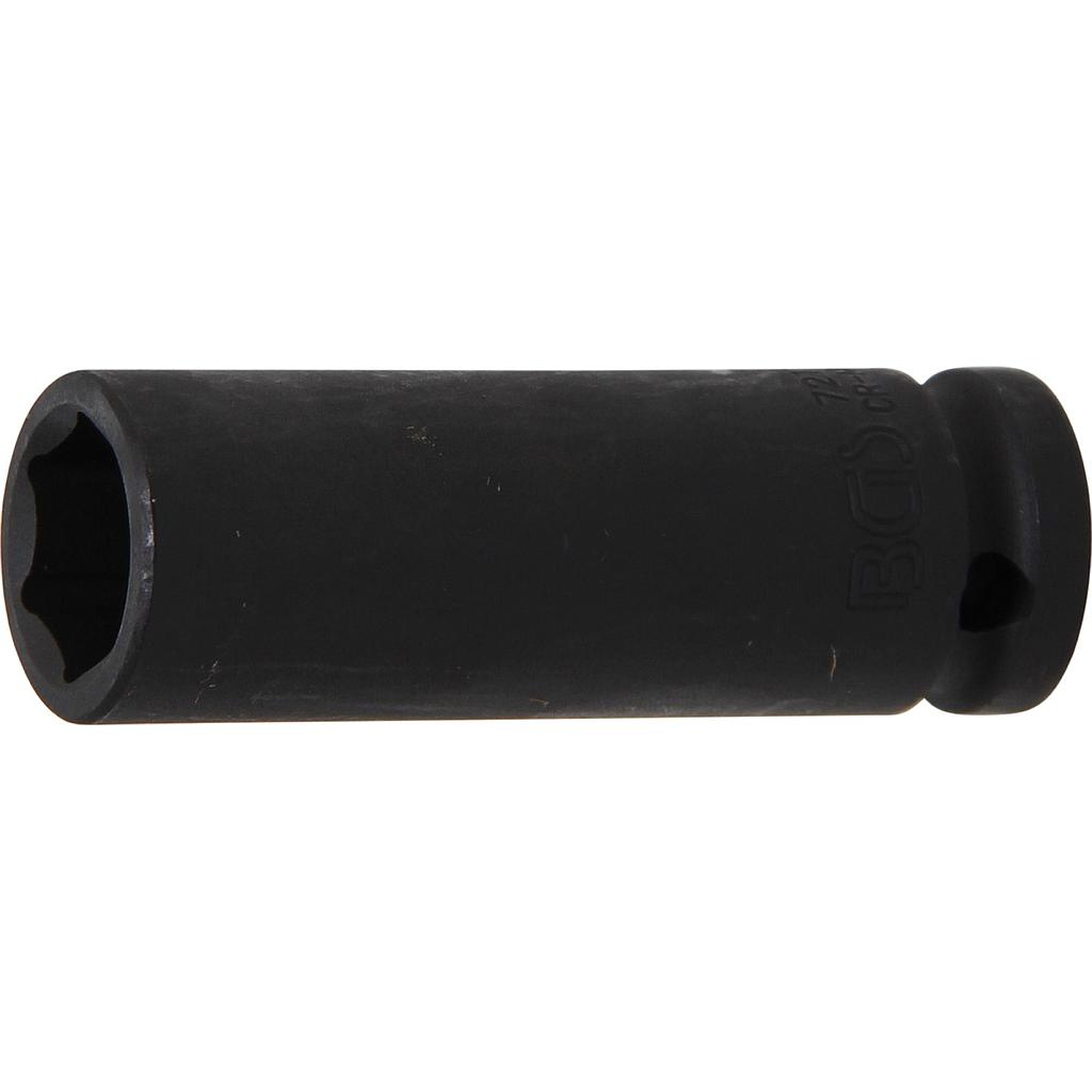 Kraft-Steckschlüssel-Einsatz Sechskant, tief | Antrieb Innenvierkant 12,5 mm (1/2&quot;) | SW 17 mm