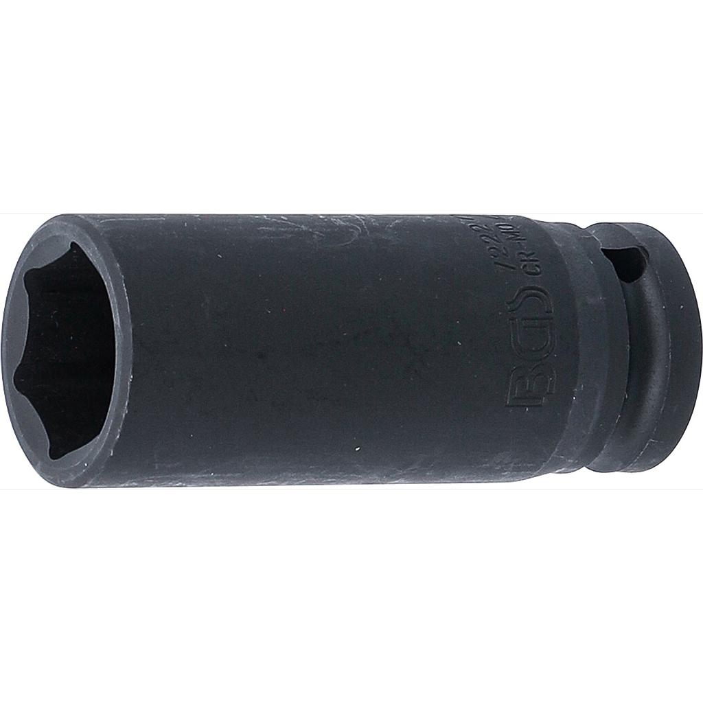 Kraft-Steckschlüssel-Einsatz Sechskant, tief | Antrieb Innenvierkant 12,5 mm (1/2&quot;) | SW 22 mm