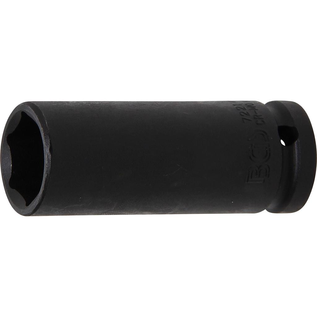 Kraft-Steckschlüssel-Einsatz Sechskant, tief | Antrieb Innenvierkant 12,5 mm (1/2&quot;) | SW 21 mm